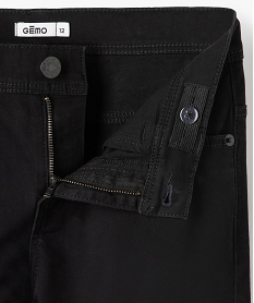 pantalon garcon coupe skinny en toile extensible noir pantalonsC141701_3
