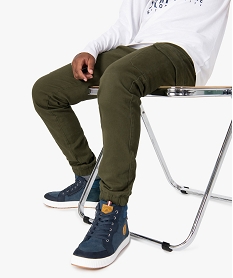 GEMO Pantalon garçon coupe cargo Vert