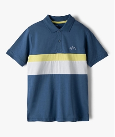 GEMO Polo garçon multicolore à manches courtes bleu standard