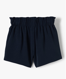 short fille taille haute elastiquee - lulu castagnette bleu shortsC151401_3