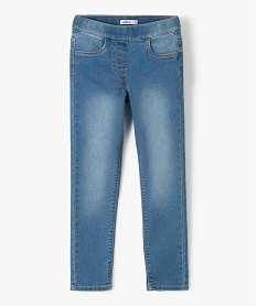 GEMO Jegging délavé avec taille ajustable fille bleu vif