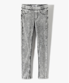 GEMO Jegging fille en maille très extensible Gris