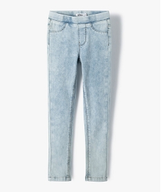 GEMO Jegging en maille très extensible fille blanc chine