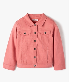 GEMO Veste fille en twill extensible Rose