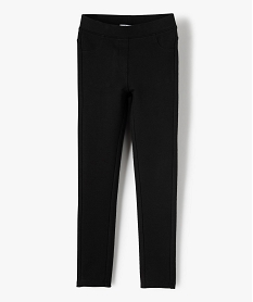 GEMO Leggings uni en coton extensible fille noir standard
