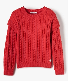 GEMO Pull fille torsadé – LuluCastagnette Rouge