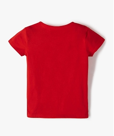tee-shirt fille avec motif paillete sur l’avant rougeC166501_3