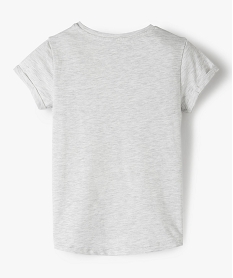 tee-shirt fille a manches courtes avec motif en relief grisC168401_3