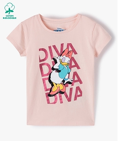 GEMO Tee-shirt fille avec motif XXL pailleté – Disney Rose