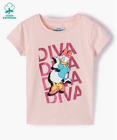 GEMO Tee-shirt fille avec motif XXL pailleté – Disney Orange