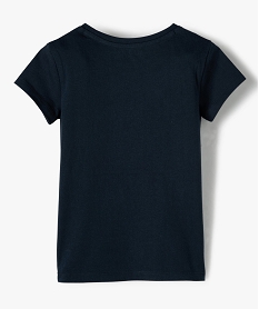 tee-shirt fille a manches courtes avec motif paillete - disney bleu tee-shirtsC169801_3