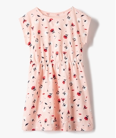 GEMO Robe fille à motifs fleuris Rose