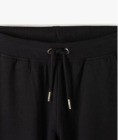 pantalon de jogging fille avec interieur molletonne noirC176101_2