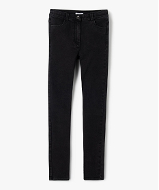 jean fille coupe ultra skinny taille haute noirC178501_1
