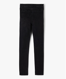 jean fille coupe ultra skinny taille haute noirC178501_3
