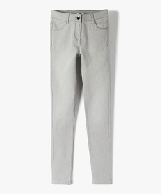 jean fille coupe skinny en matiere extensible gris jeansC178601_1