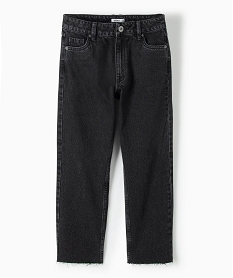 jean fille coupe regular taille haute noir jeansC178801_2