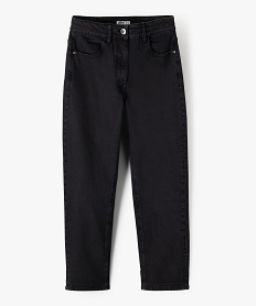GEMO Jean fille coupe Mom taille haute noir standard