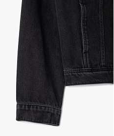 veste fille en jean avec marques dusures noirC179801_2