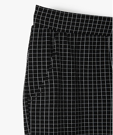 pantalon fille en maille souple et ceinture elastiquee coupe slim noirC181101_2