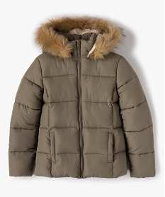 parka fille matelassee avec capuche chaude vertC182501_1