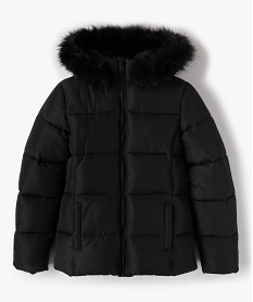 parka fille matelassee avec capuche chaude noirC182601_1