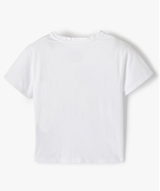 tee-shirt fille a manches courtes avec motifs astraux blancC185201_3