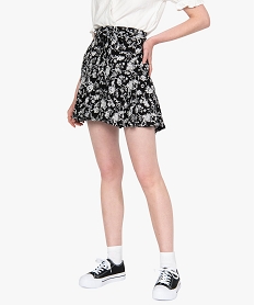 GEMO Jupe-short femme fluide motif fleuri Imprimé