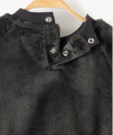 sweat bebe garcon en velours avec motif nounours gris sweatsC190701_3