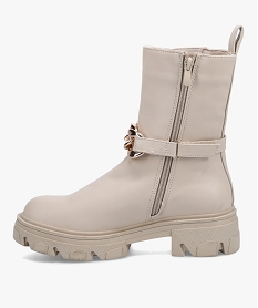 boots femme a semelle crantee et chaine decorative – claudia ghizzani beigeC567101_4