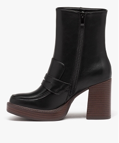 boots a talon haut et epaisse semelle look mocassins femme noirC598801_3
