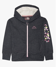 GEMO Sweat fille zippé à motifs multicolores - Kappa Gris