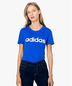 GEMO Tee-shirt femme à manches coutes - Adidas Bleu