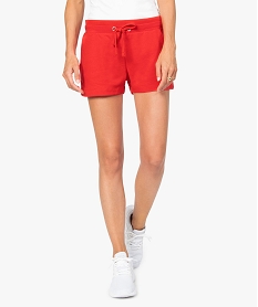 GEMO Short de sport femme en maille extensible - Diadora Rouge