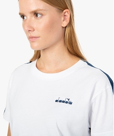 tee-shirt femme a manches courtes en coton bio - diadora blancF515401_2