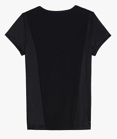 tee-shirt fille respirant avec empiecement mesh au dos - adidas noir tee-shirtsF522201_2