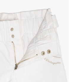 pantalon fille coupe large avec ceinture – lulucastagnette blancF522701_3