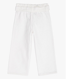pantalon fille coupe large avec ceinture – lulucastagnette blancF522701_4