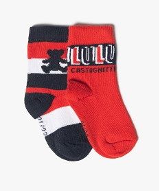 chaussettes bebe imprimees - lulucastagnette (lot de 2) rougeF542801_1