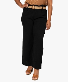 pantalon femme fluide coupe ample noir pantalons et jeansF543301_1