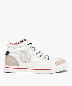 GEMO Baskets femme semi-montantes à lacets – Camps United Blanc