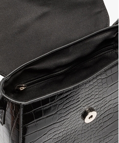 sac femme forme besace en matiere texturee noirF544301_3