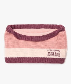 GEMO Écharpe snood bébé fille multicolore à doublure polaire Rose