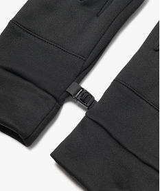 gants  homme doubles polaire compatibles ecran tactile noir standardF547401_2