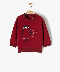 GEMO Sweat bébé garçon avec motif animal Rouge