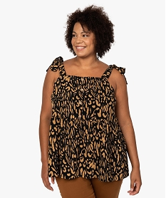 GEMO Chemise femme grande taille à bretelles motif animalier Imprimé