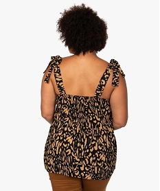 chemise femme grande taille a bretelles motif animalier imprime chemisiers et blousesF552901_3