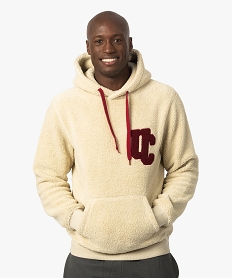 GEMO Sweat homme à capuche en sherpa – Camps United Beige