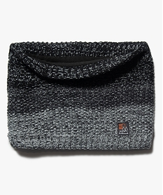 GEMO Snood garçon en maille fantaisie bicolore Gris