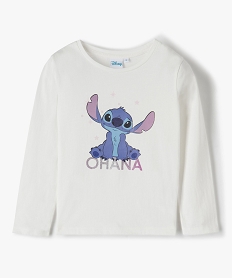 GEMO Tee-shirt fille avec motif Lilo et Stitch - Disney blanc chine